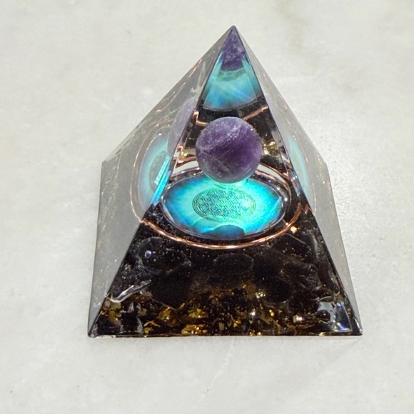 Handmade Other - Amethyst Orgonite Pyramid Decorative Home Accent